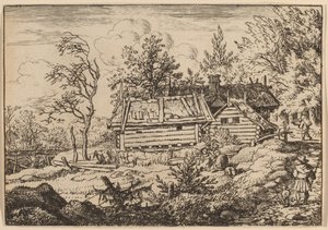 Pyhiinvaeltaja koiran kanssa, luultavasti n. 16451656. tekijältä Allart van Everdingen