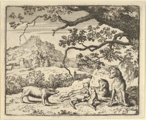 Renard saa uuden lainauksen Mäyrältä, 1650-75. tekijältä Allart van Everdingen