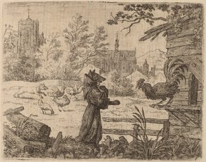 Reynard naamioitunut munkina, luultavasti n. 16451656. tekijältä Allart van Everdingen