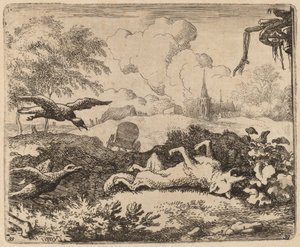 Reynard and the Crows, luultavasti c. 16451656. tekijältä Allart van Everdingen