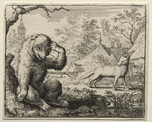Reynard the Fox: Reynard Chides the Injured Bear tekijältä Allart van Everdingen