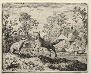 Reynard the Fox: Reynard tekee katumusta. tekijältä Allart van Everdingen