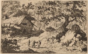 Ruinous Cottage, luultavasti c. 16451656. tekijältä Allart van Everdingen