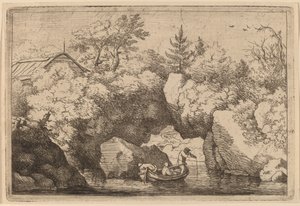 Skiff halkeaman alla, luultavasti n. 16451656. tekijältä Allart van Everdingen