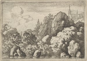 Kirkko kukkulalla, 1600-luku. tekijältä Allart van Everdingen