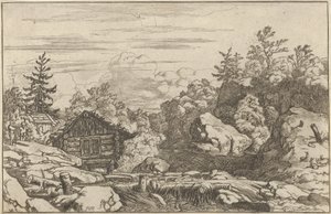 Mökit pankissa, 1600-luku. tekijältä Allart van Everdingen