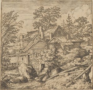 Hamlet vuoren puolella, 1600-luvun puoliväli, 1600-luvun puoliväli. tekijältä Allart van Everdingen