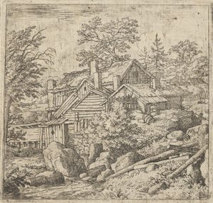 Hamlet vuorenrinteellä, 1600-luku. tekijältä Allart van Everdingen