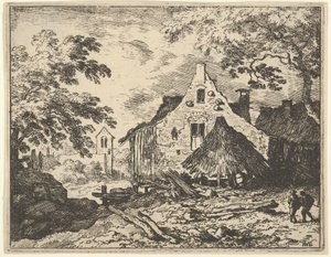 Heinänaaras liikkuvalla katolla, 1600-luku. tekijältä Allart van Everdingen