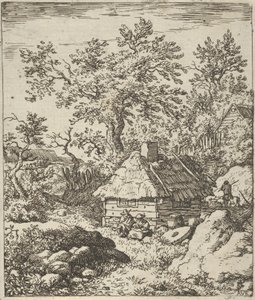 Myllynkivi lähellä tynnyriä, 1600-luku. tekijältä Allart van Everdingen