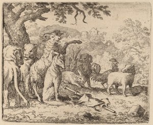 Ram siunaa Reynardia, luultavasti n. 16451656. tekijältä Allart van Everdingen