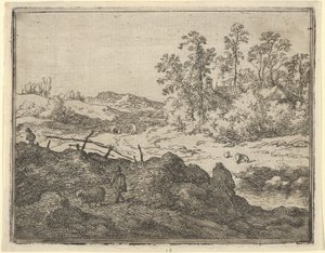 Paimen ja lammas, 1600-luku. tekijältä Allart van Everdingen