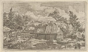 Kaksi palkkia kellumassa vedessä, 1600-luku. tekijältä Allart van Everdingen