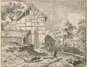 Kaksi tikkaat, 1600-luku. tekijältä Allart van Everdingen
