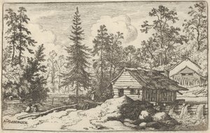 Nainen katselee venettä, 1600-luku. tekijältä Allart van Everdingen