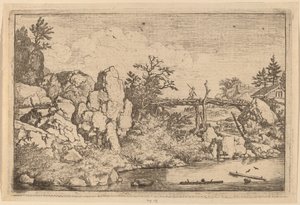 Kaksi tukkia vedessä, luultavasti n. 16451656. tekijältä Allart van Everdingen