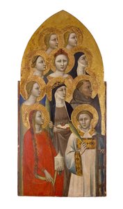 Saints and Angels, n. 1370 (tempera ja kultalehti puussa)