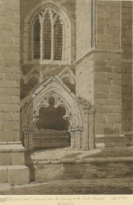 Lichfield Cathedral - South Transept: punainen seepiapiirros, 9.9.1842
