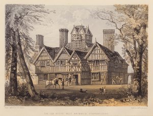 Oak House, West Bromwich, Staffordshire (akvatinta)