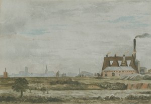 Wolverhampton - South View: akvarellimaalaus ja [c 1830]