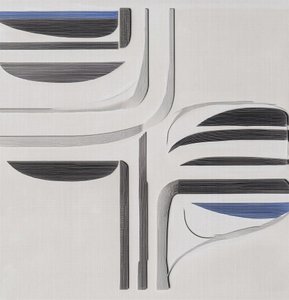 Moderni sinisen ja harmaan virtaus