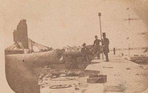 Fort Sumterin evakuointi, huhtikuu 1861, huhtikuu 1861. tekijältä Alma A. Pelot.