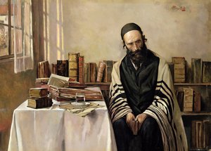 Rabbi työhuoneessaan tekijältä Alois Heinrich Priechenfried