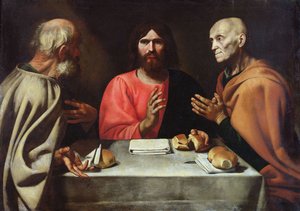 Illallinen Emmauksessa, noin 1610 tekijältä Alonso Rodriguez