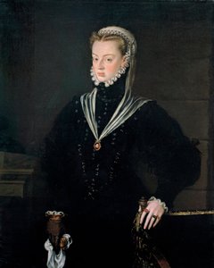 Itävallan arkkiherttuatar Joannan (1535-1573), Portugalin prinsessan muotokuva - Alonso Sanchez Coellon (1531-1588) maalaus, öljy kankaalle, noin 1557 (116x93,5 cm) - Itävallan arkkiherttuatar Joannan muotokuva (1535-157) ), Portugalin prinsessa, öljy tekijältä Alonso Sánchez Coello