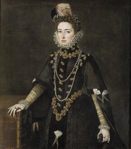 Espanjalaisen Catherine Michellen muotokuva 1567-1597, 1584-1585 tekijältä Alonso Sánchez Coello