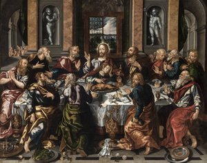 Viimeinen ehtoollinen, noin 1588. tekijältä Alonso Vázquez
