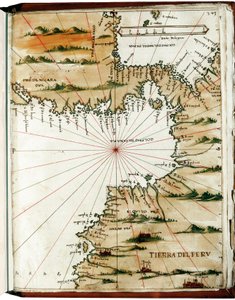 Keski-Amerikan ja Perun kartta tekijältä Alonso de Santa Cruz