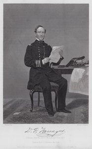 David Glascoe Farragut (kaiverrus) tekijältä Alonzo (after) Chappel