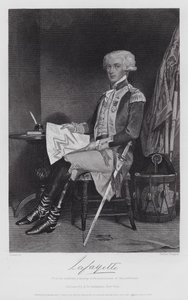 Gilbert Motier De Lafayette (kaiverrus) tekijältä Alonzo (after) Chappel
