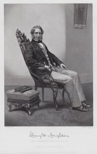 Henry Wadsworth Longfellow (kaiverrus) tekijältä Alonzo (after) Chappel