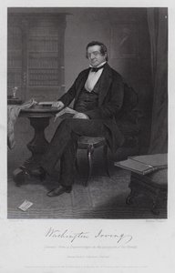 Washington Irving (kaiverrus) tekijältä Alonzo (after) Chappel