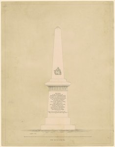 Suunnittelu monumentille George B. Doanen muistoksi tekijältä Alpheus Cary