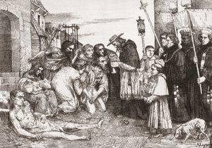 Ruton uhrit Roomassa (kaiverrus) tekijältä Alphonse (after) Legros