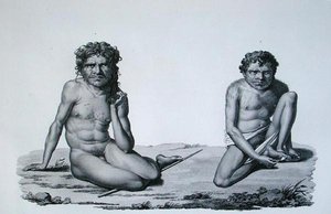 Port Jackson, New Holland: Aborigines from the Blue Mountains, Forgetin kaivertama Voyage Autour du Monde sur les Corvettes de L