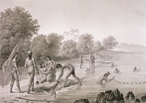 Mariannas-saarten alkuasukkaiden perinteisiä kalastusmenetelmiä, Louis Claude Desaulses de Freycinet