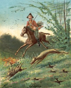 Paroni Münchausenin seikkailut (chromolitho) tekijältä Alphonse Adolphe Bichard