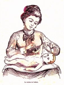 Lapsen wc - Normaali elämä ja terveys, J. Rengade. Piirustus A. Demarle 1881 tekijältä Alphonse Demarle
