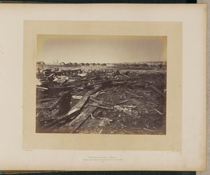 Cartoucherie Rapp. Champ de Marsin katastrofi räjähdyksen jälkeen 17. toukokuuta 1871.