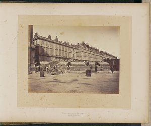 Liittovaltion joukkojen barrikadi, Place de la Concorde. tekijältä Alphonse J. Liébert