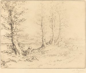 Joen varrella (Le long de la rive) tekijältä Alphonse Legros
