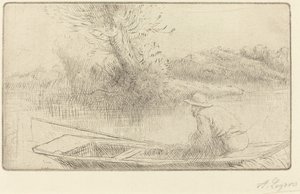 Thamesin varrella Thamesilla. tekijältä Alphonse Legros