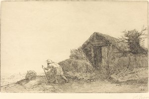Kukkulan huipulla Mäen huipulla. tekijältä Alphonse Legros