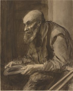 Kerjäläinen kainalosauvoilla. tekijältä Alphonse Legros