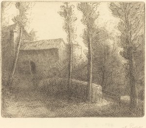 Silta tehtaalla (Le pont du moulin) tekijältä Alphonse Legros