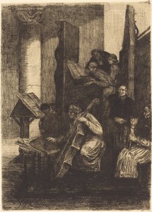 Kuoro espanjalaisessa kirkossa tekijältä Alphonse Legros